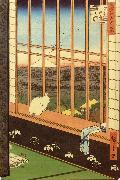 Hiroshige, Ando, Cat at Window